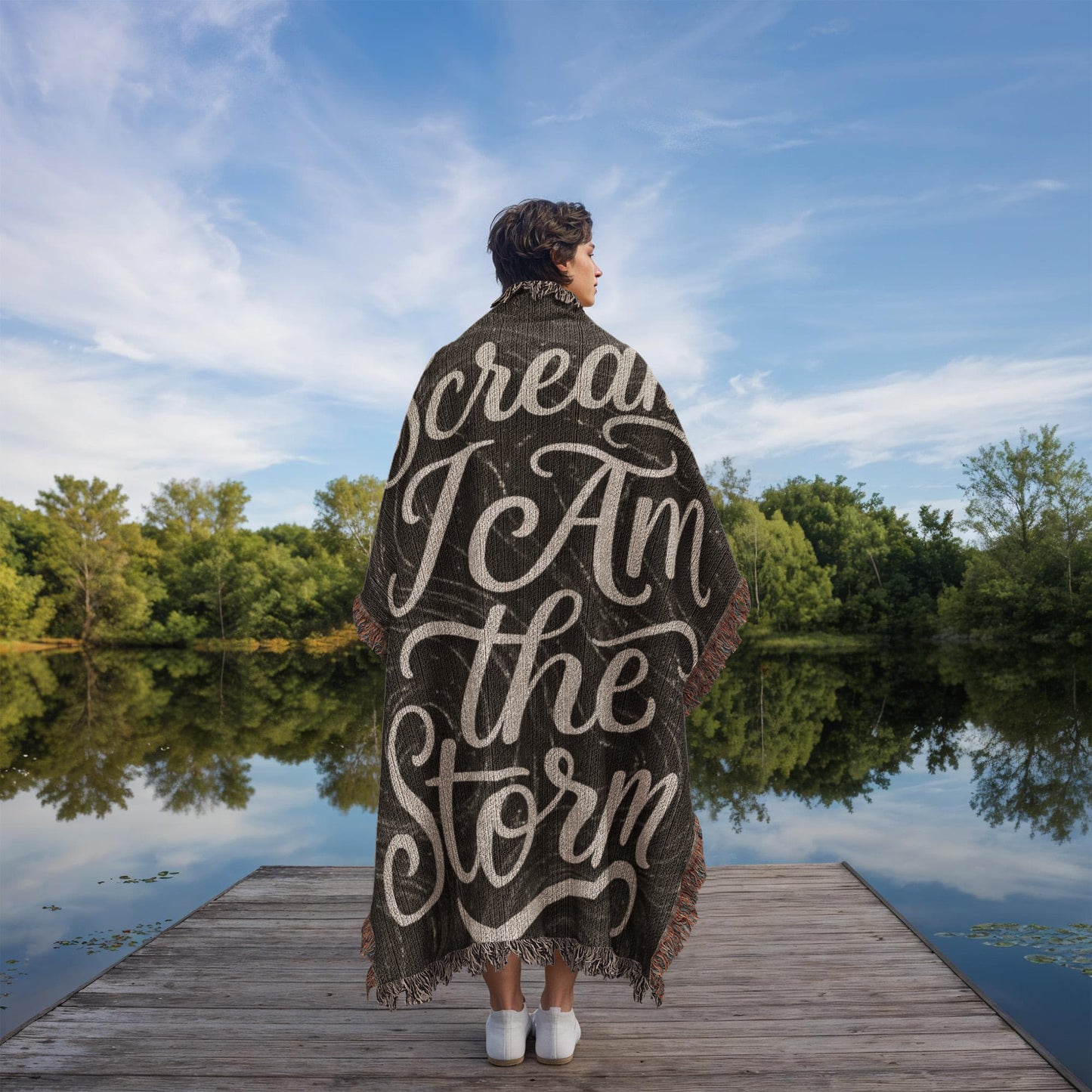 Scream I Am the Storm - Heirloom Woven Blanket