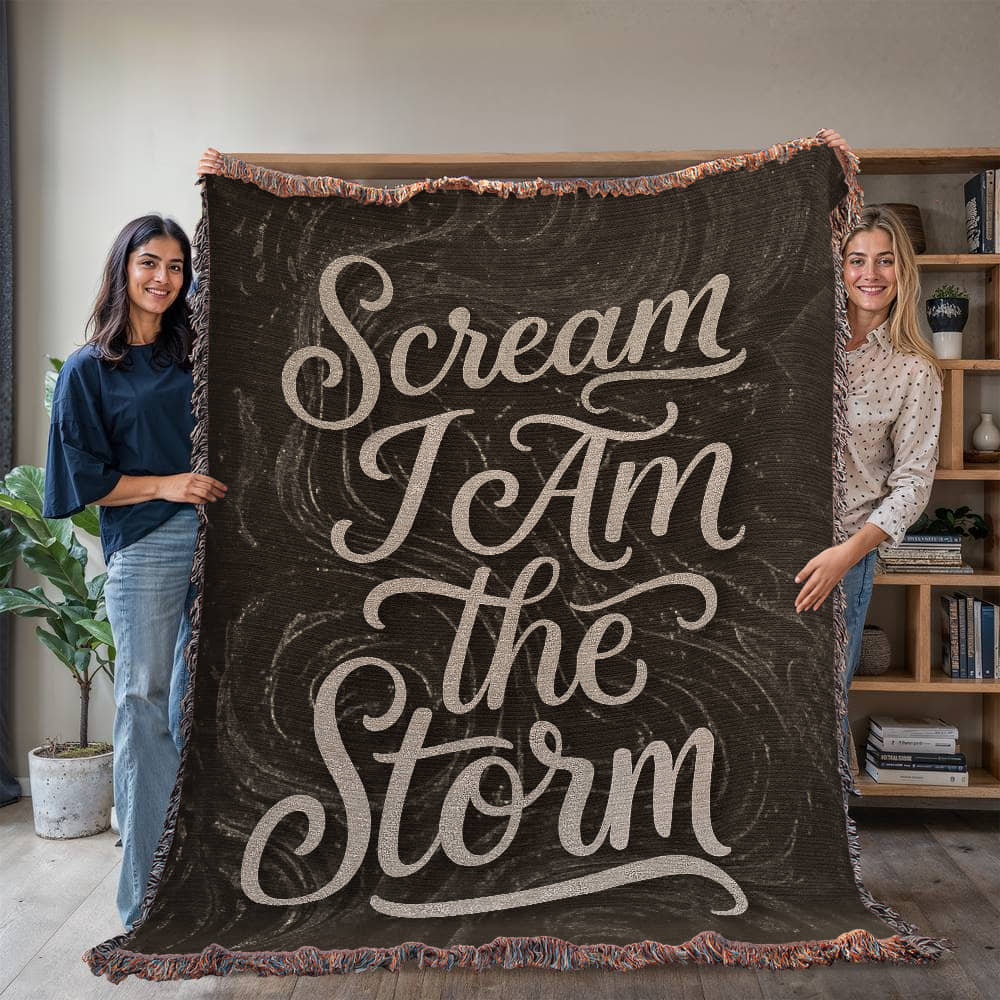 Scream I Am the Storm - Heirloom Woven Blanket