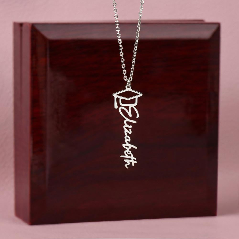 TO MY BADASS DAUGHTER - Name Necklace - Graduation