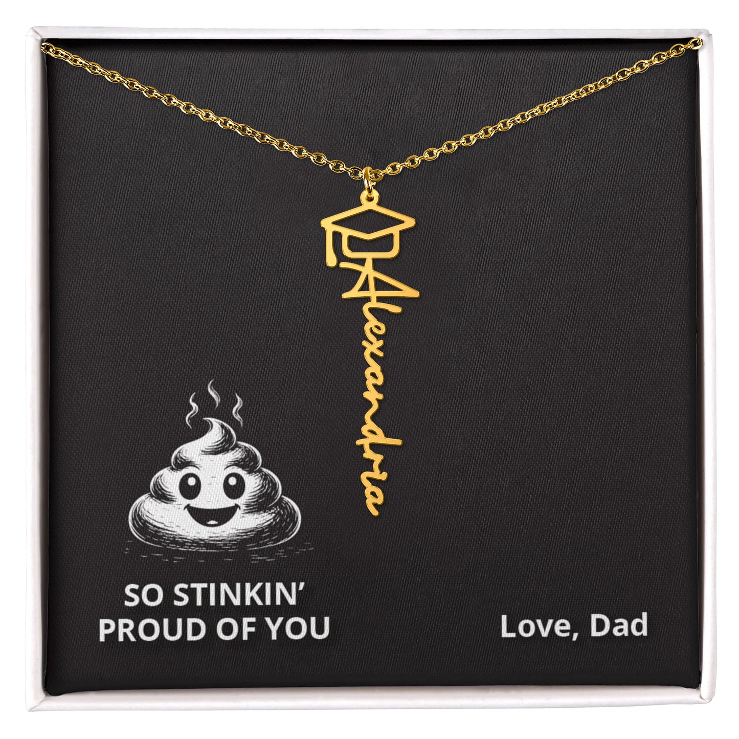 Stinkin' EMOJI - Name Necklace - Graduation