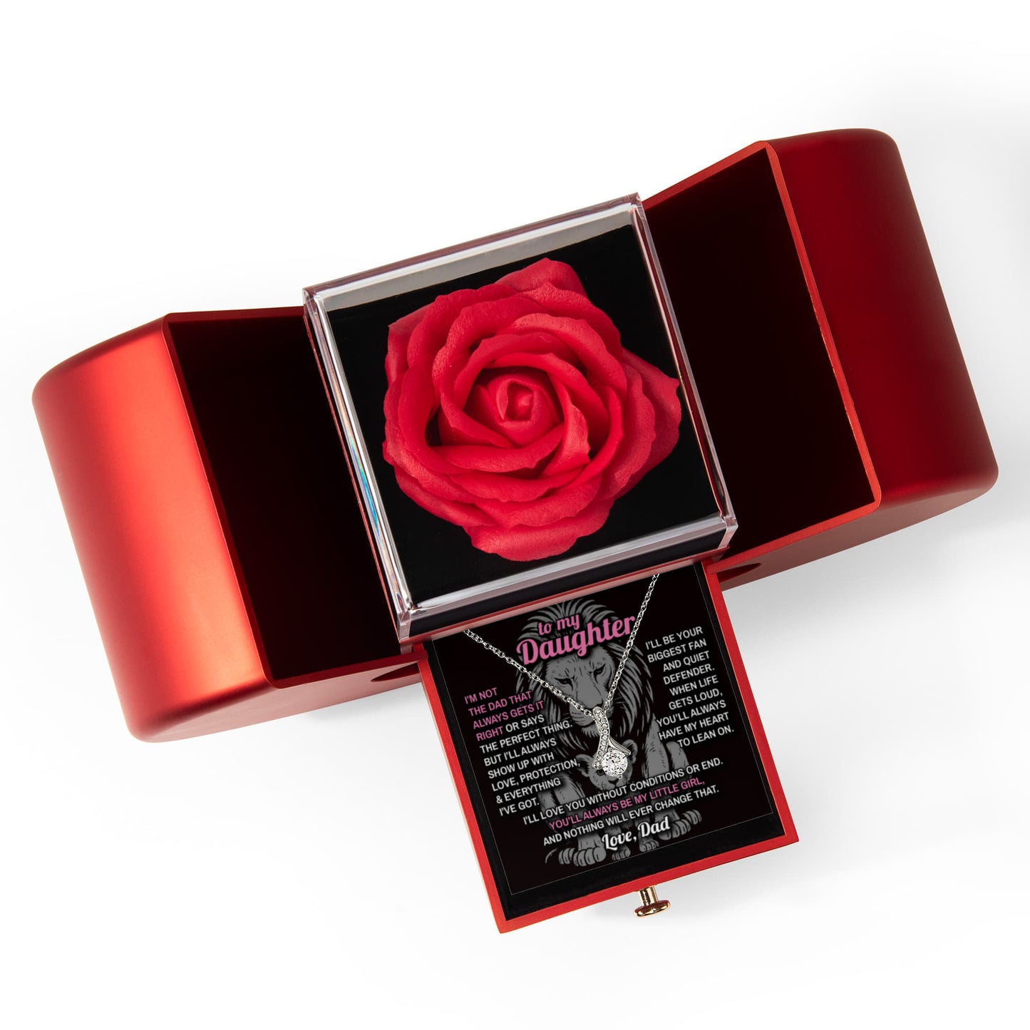To My Daughter - Heart Rose Box - Lion's Guard