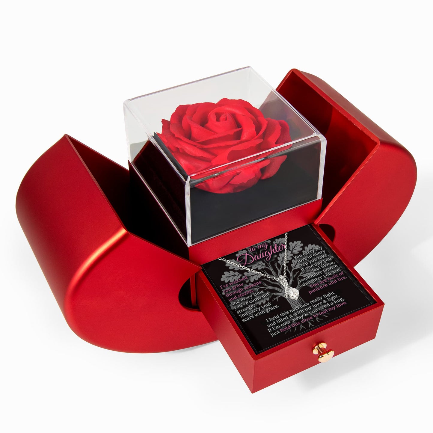 To My Daughter - Heart Rose Box - Seasons & Storms IV