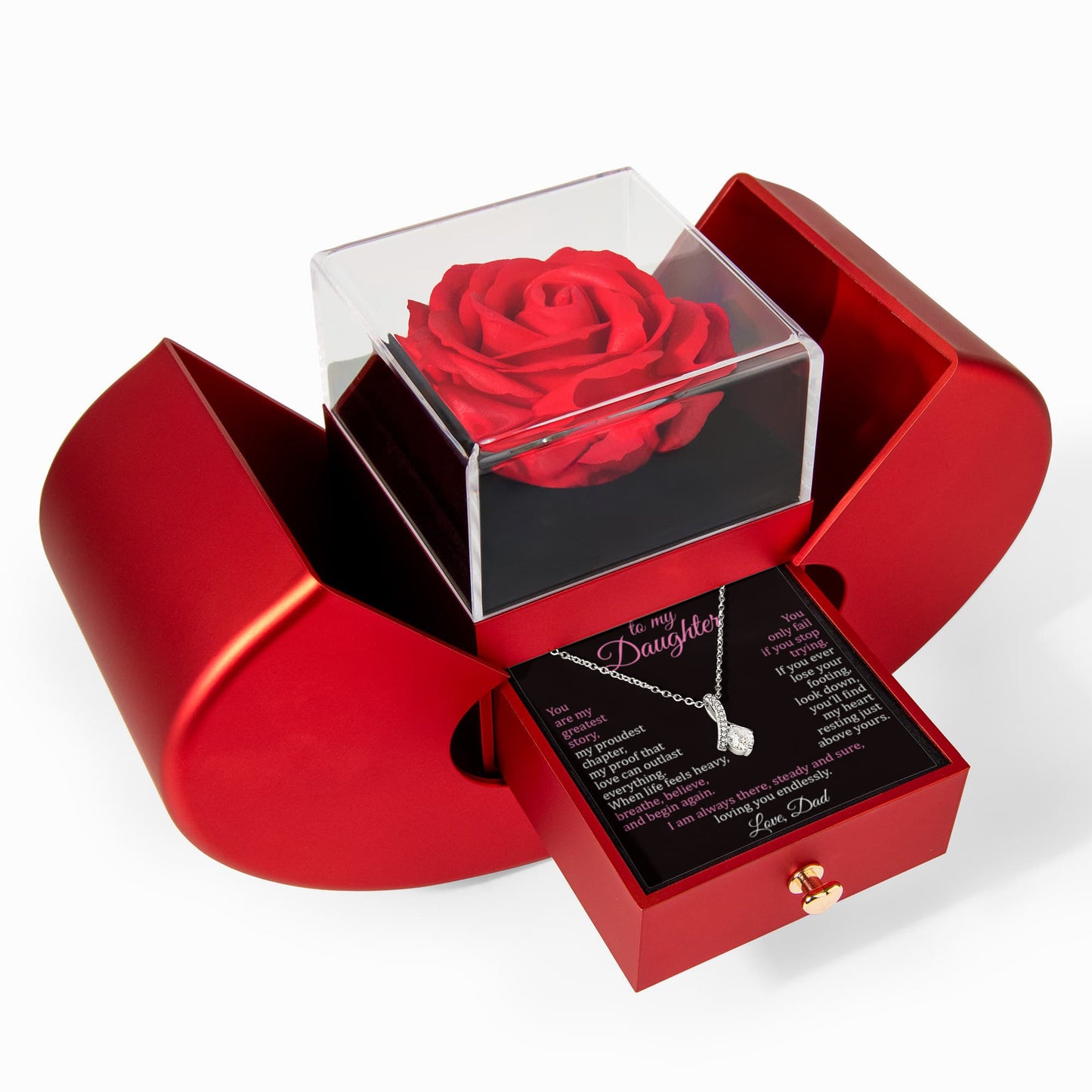 To My Daughter - Heart Rose Box - My Greatest Story II