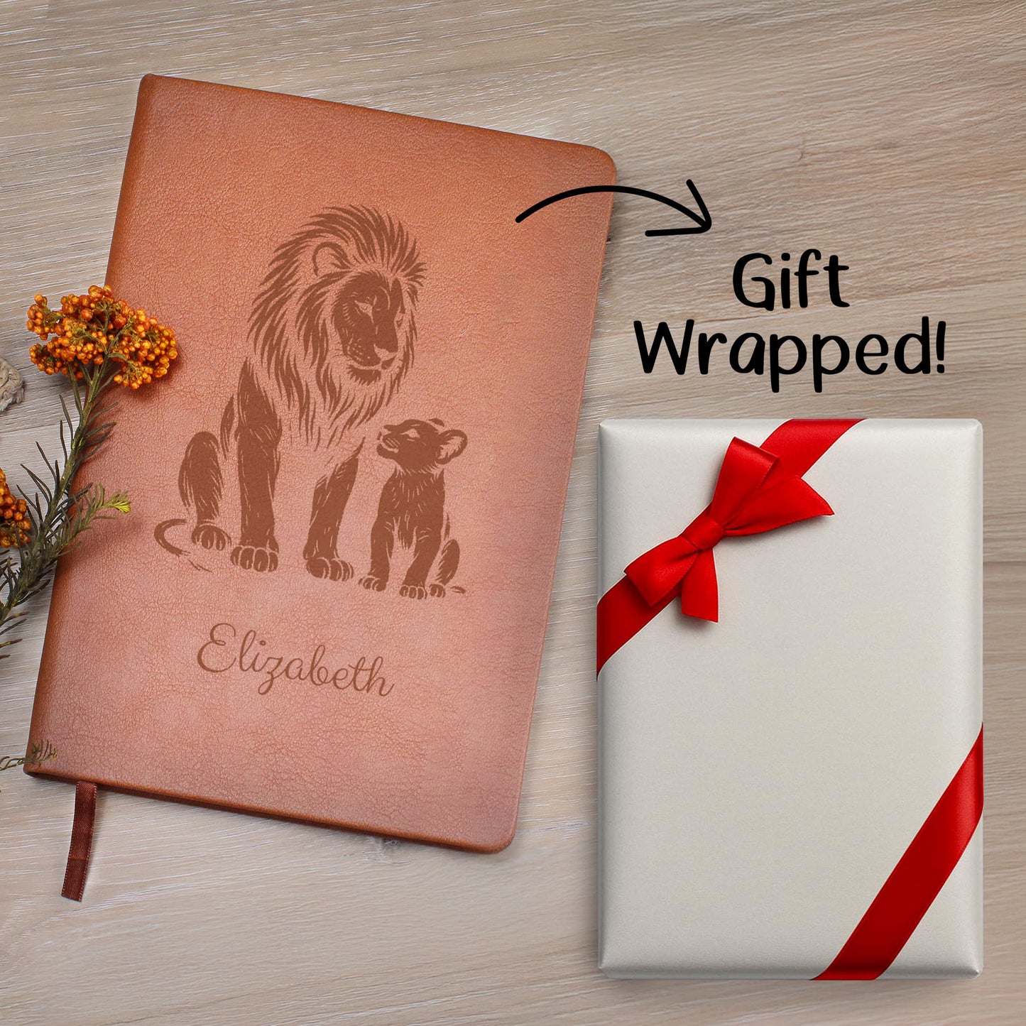 Journal With Gift Wrap - Lion's Pride