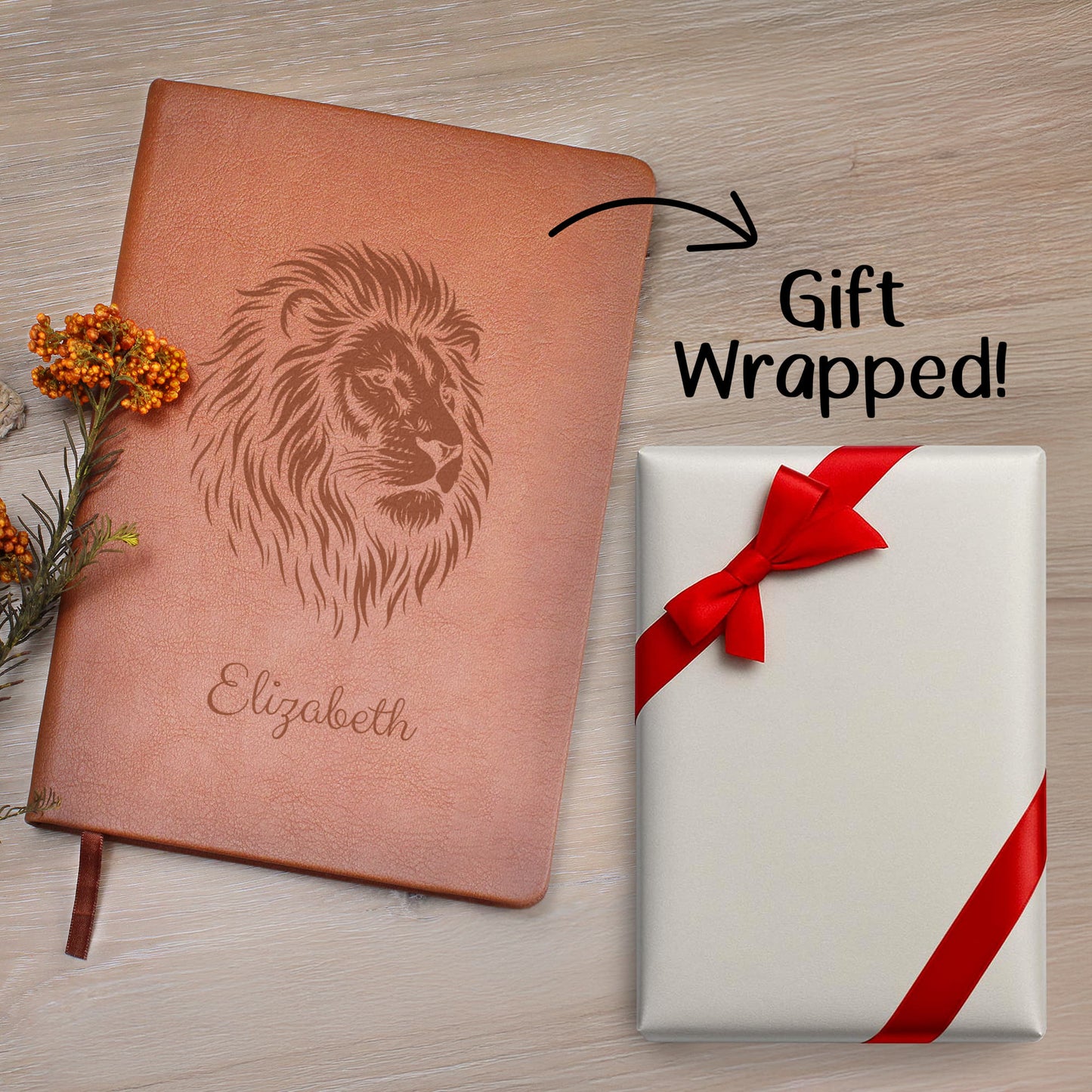 Journal With Gift Wrap - Lion's Strength