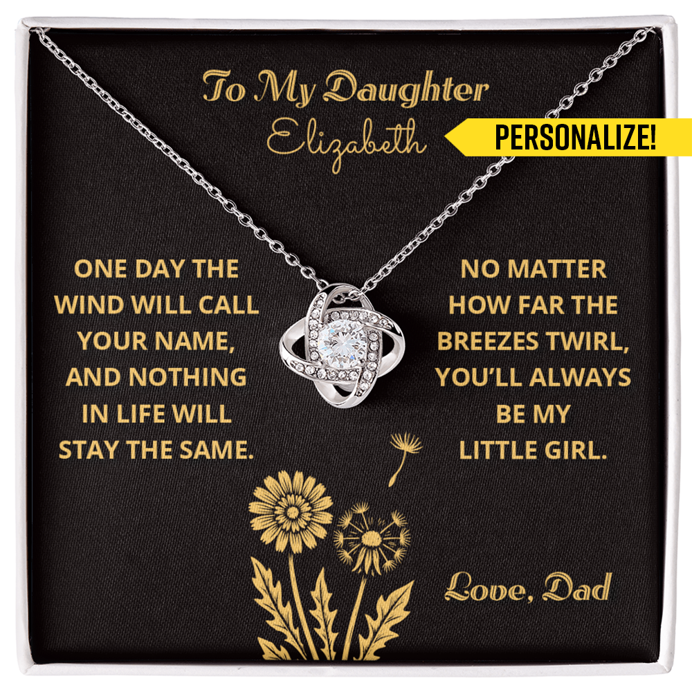My Little Girl - To My Daughter - Love Knot Per