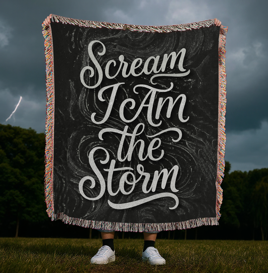 Scream I Am the Storm - Heirloom Woven Blanket